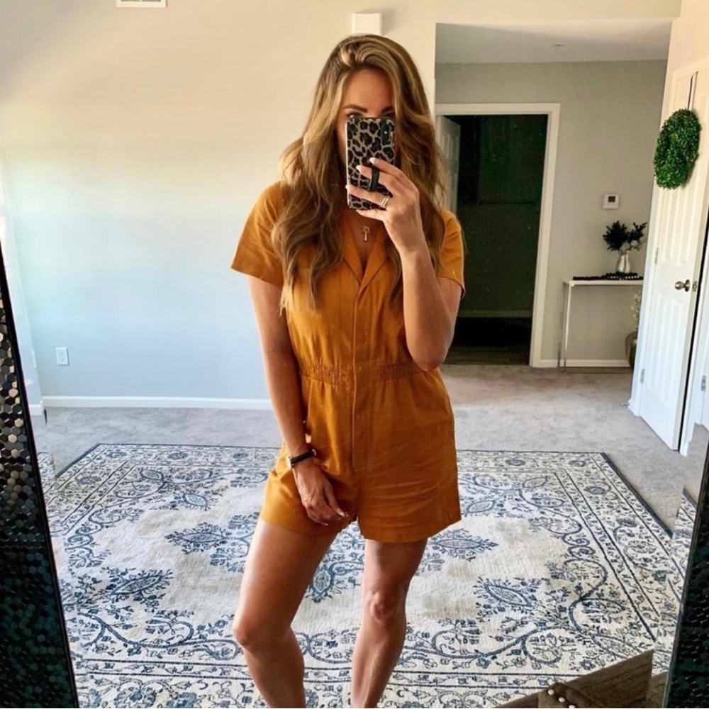 Universal Thread Mustard Romper - image 1